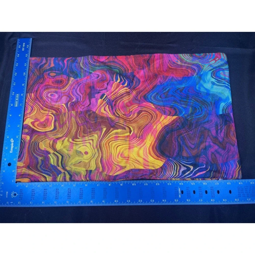 Psychedelic Abstract Swirl Rainbow‎ Decorative Pillow Cover 12x18 Hidden Zipper